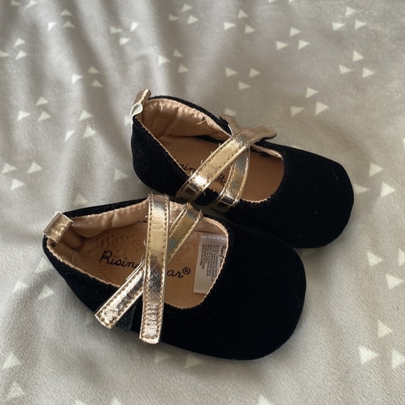 Rising Star Other - Baby Girl Black Dress Shoes Size 6-9 Months